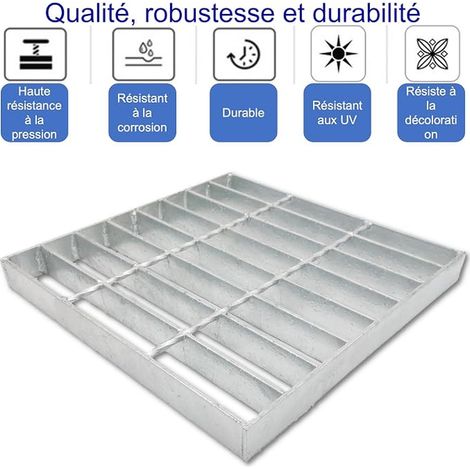 Galvanised Steel Drainage Grid for Driveway Channel 298 x 298 mm (1/3)