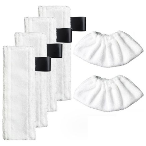 Comprend 6 chiffons : un chiffon en microfibre et des lingettes humides, adaptés aux nettoyeurs vapeur Kärcher SC 2 SC 3 SC 4 SC 5.