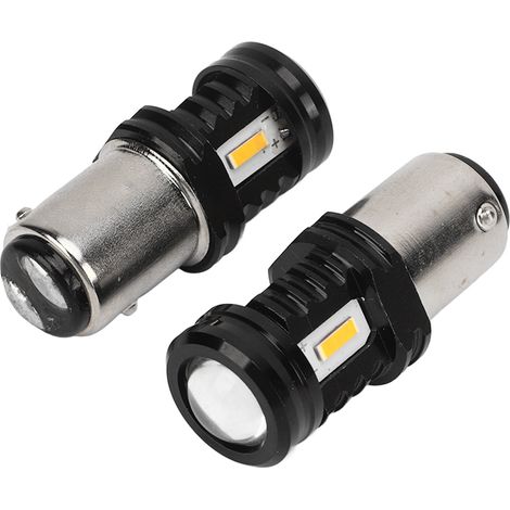 2x 1157 Ampoules LED Feu Stop 120W 3000LM BAY15D Feu Diurne Jaune 3000K pour Voiture SUV Camion Camping-Car (1/5)