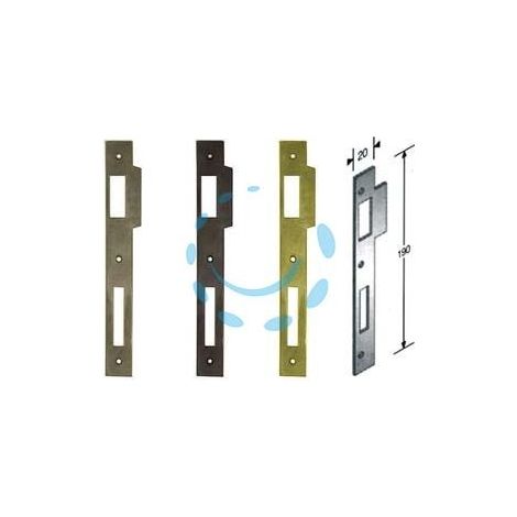 CONTROPIASTRA PER SERRATURA A BUSSOLA PATENT BORDO QUADRO - acciaio ottonato