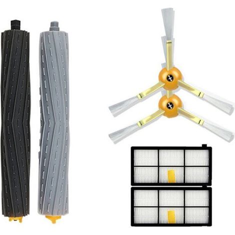 Cepillo principal, filtros HEPA y cepillos laterales para aspiradoras robot de las series 976, 960, 980, 870, 880 y 900. (1/4)
