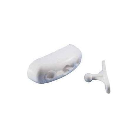 Imline – Butoir de porte boule blanc en plastique – Installation facile – Pour caravane et camping-car – Évite les claquements de porte