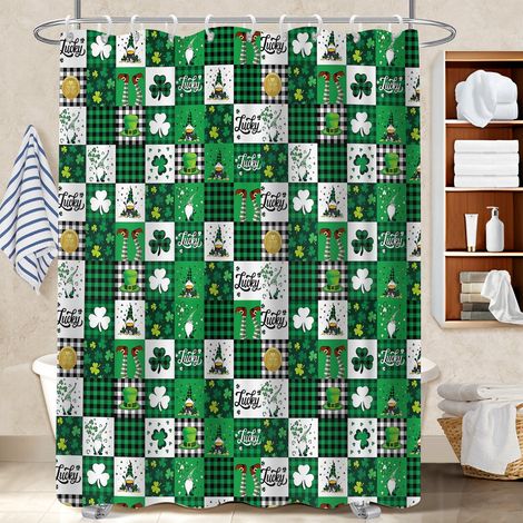 Kit rideau de douche en polyester 180x180 montage sans perçage bâche de douche pour mur irrégulier (1/5)