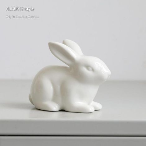 Decoración de Pascua: mini conejitos de cerámica para el hogar