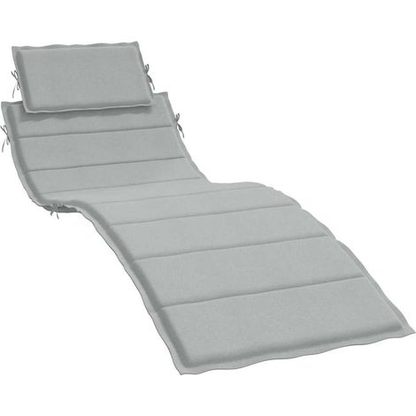 Hellgraues gemischtes Loungesessel-Kissen 186x58x3 cm Stoff (1/5)