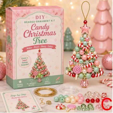 New Chatsic Christmas Tree DIY Christmas Tree Beaded Ornament Set - Style C -