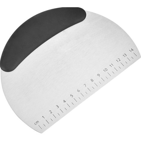 Raschietto per pizza in acciaio inox nero con manico. Per impasto (1 pezzo) (1/4)