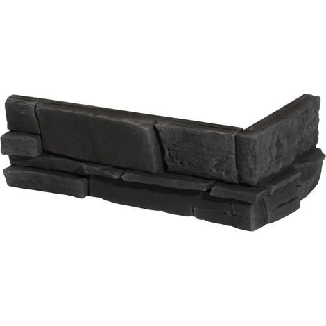 Verblender Ecke Averno anthrazit Maß: 32,5 x 11,7 / 15 cm Stärke: 22 - 38 mm