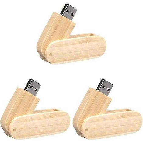 Lot de 2 clés USB 3.0 en bois de 4 Go, clé USB Memory Stick, clé USB Memory Stick (lot de 2), clé USB pour photographes de mariage 2025 (1/4)