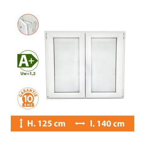 Fenêtre 2 Vantaux Blanc - H.125 x l.140 cm (1/5)