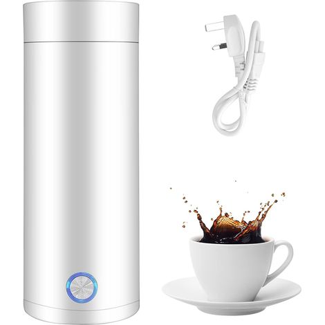 Bouilloire de voyage portable 400 ml, thermos électrique 3 en 1 pour thé, café, lait, bouilloire en acier inoxydable pour les voyages (1/5)