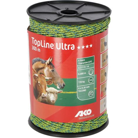 TopLine Ultra Litze,gefl. 300m 6x0,30mm TriC neongelb/blau