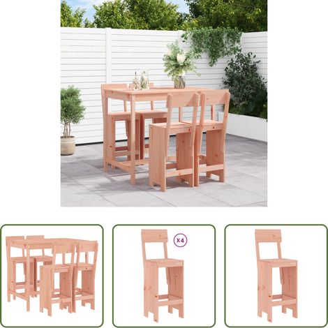 vidaXL Douglasienholz -  5-tlg. Gartenbar-Set Massivholz Douglasie (1/5)