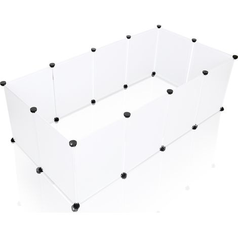 SWANEW Recinto all'aperto Piccole gabbie per animali fai da te Playpen Coniglio Bianco Cucciolo Run Coniglio Hutch Criceto (1/5)