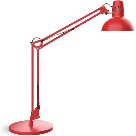 [GEBRAUCHT] B-Ware Maul Schreibtischleuchte Tischlampe Mau Lstudy Leuchte Rot Stahl Höhe 49 Cm