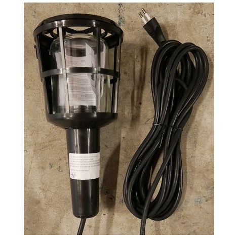 Lampe d'inspection classique en plastique noir – Douille E27 – Puissance 60W max – Câble 5m pour espaces de travail et bricolage (1/3)