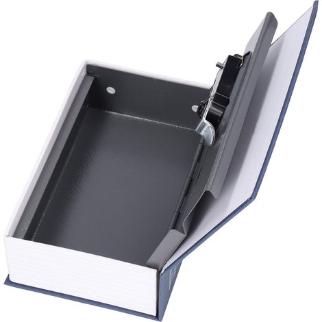 Coffre-fort Livre en Acier à Mot de Passe - Boîte de Rangement Secrète pour la Maison, Bleu