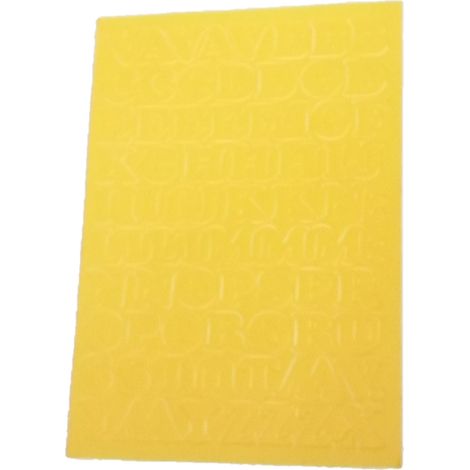 Selbstklebende Folienbuchstaben, 2 cm, gelb