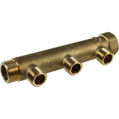 Collecteur entraxe 50mm Mâle Femelle 3/4-3 Départs Mâle 1/2 (1/3)