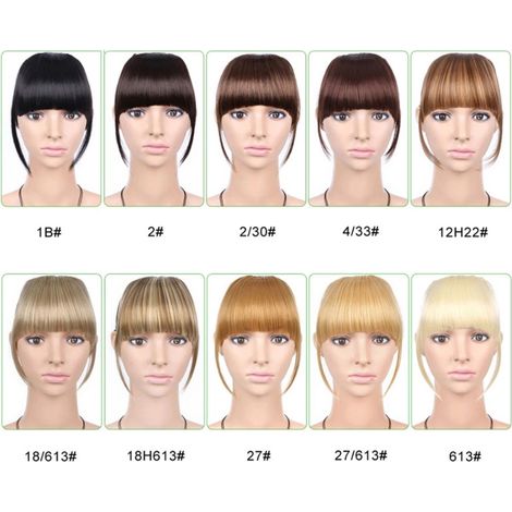 Frange à clipser, postiche de cheveux à faire soi-même, extension de frange aérienne à clipser pour toutes les formes de visage