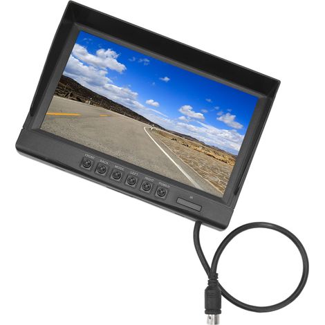 Moniteur de caméra de recul avec écran IPS HD de 9 pouces, entrée vidéo 4 voies, affichage de recul pour camion, camping-car, fourgonnette, remorque et voiture particulière (1/5)