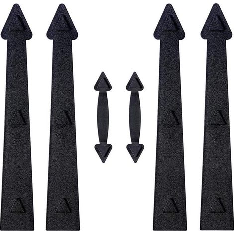 Poignée de porte, porte, porte, porte, porte, décoration magnétique, ensemble de poignées à charnière artificielle pour véhicules, accessoires de porte en plastique ABS, ensemble de poignées de porte (1/4)