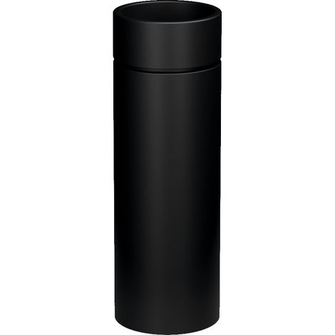 Lavabo suspendu en céramique OKE, dia. 30x88,5cm, noir mat (1/3)
