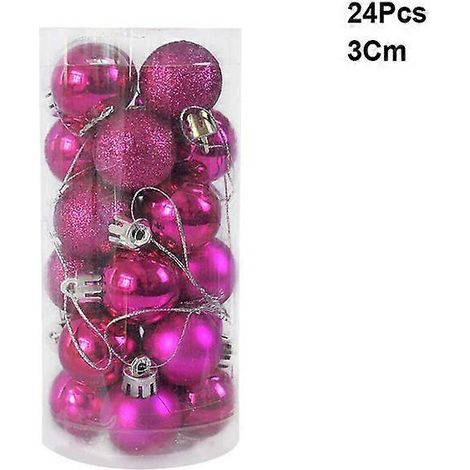 6 à 24 boules de Noël rouges et dorées, décorations pour sapin de Noël, grandes boules à suspendre, décorations de Noël et du Nouvel An (A04-24 pièces) (1/5)