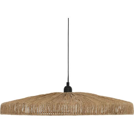 Tischlampe für das Esszimmer BELLAMY, geflochtener Lampenschirm aus Jute, Ø 58 cm (1/5)