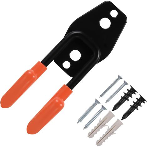 4ensembles Support De Tuyau Arrosage Mural Robuste Crochet Métal pour Stockage Support De Tuyau Facile à Installer (1/5)