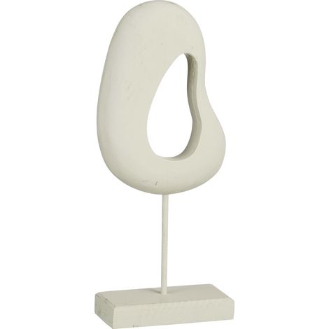 Mica Dekorationobjekt Pastina off white Mangoholz 13 x 33 cm Skulptur