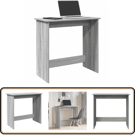 vidaXL Bureau sonoma gris 80x40x75 cm bois d'ingénierie (1/5)