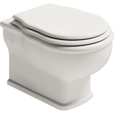 WC suspendu Blanc brillant +abattant + kit fix
