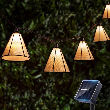 10 Led Guirlande Lumineuse Exterieure Solaire 1,8 M, IP44 Imperméable Guirlande Solaire Exterieur Jardin, Guirlande Exterieur Solaire, Guirlande Solaire Extérieur Decorative Balcon Jardin Patio Porch (1/5)