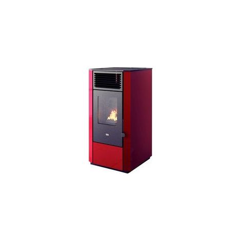 Punto Fuoco, Stufa a Pellet 9,5kW, Acciaio Verniciato, Rossa