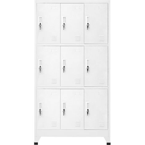 Maison Exclusive - Armadietto a Chiave con 6 Scomparti in Acciaio 90x45x180 cm