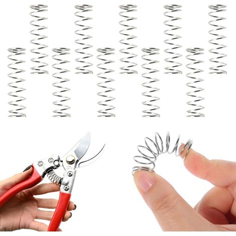 10 Pcs Replacement Springs for Garden Pruning Shears Stainless Steel Length 50mm Diameter 12.8mm Universal Compression Springs for Pruning Shears and Gardening Scissors (1/5)