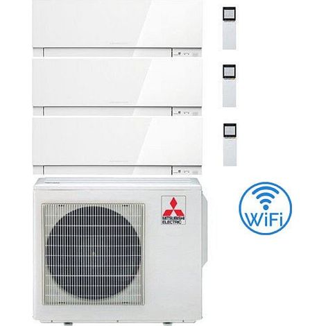 Climatizzatore Condizionatore Mitsubishi Kirigamine Zen Wifi Bianco Trial Split Inverter 7000 + 9000 + 18000 BTU con U.E. MXZ-3F68VF classe A++ /A+ NOVITÁ (1/2)