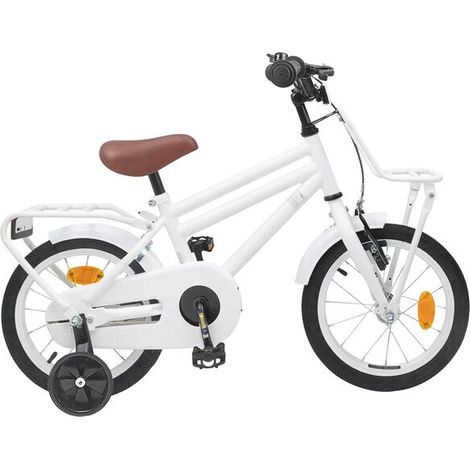 Vélo enfant 12 pouces, convient aux enfants de 2 à 4 ans, blanc.