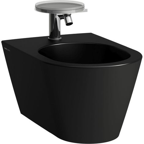 Bidet mural KARTELL, version 1 trou pour robinet, noir mat LAUFEN