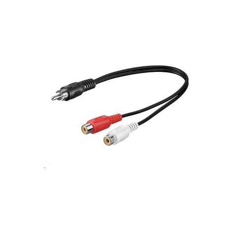 Microconnect RCA - 2xRCA, M-F Audiokabel 0,2 m Schwarz, Rot, White - Audiokabel (M-F, RCA, 2 x RCA, 0,2 m, Schwarz, Rot, Weiß)
