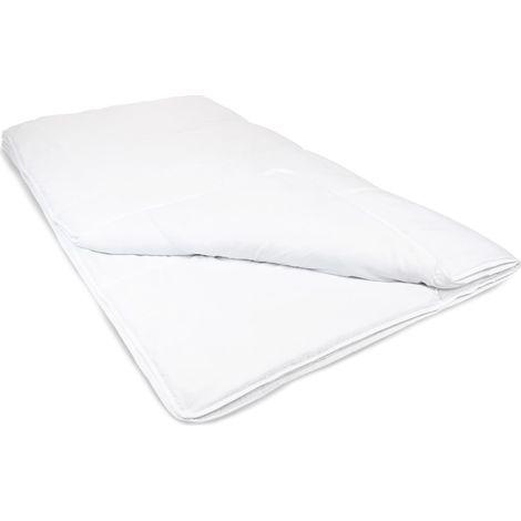 Edredón Flowen - 200 x 200 cm, antibacteriano, transpirable, para todo el año, blanco, ligero (1/5)