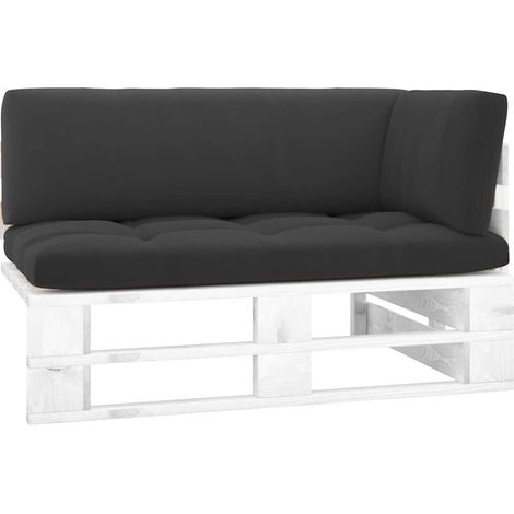Canapé d'angle palette de jardin-Salon de jardin Sofa extérieur Bois de pin imprégné de blanc 956140 (1/5)