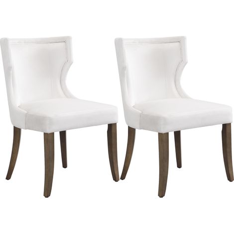Juego de 2 sillas de comedor minimalistas modernas de terciopelo beige con cuatro patas de madera maciza, ideales para oficinas en casa, salas de estar y dormitorios. (1/5)