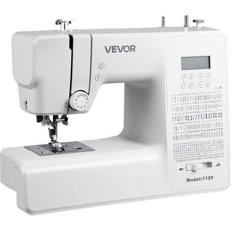 Machine à Coudre Électrique Informatisée, Piqueuse 200 Motifs de Points, avec Moteur Puissant, Écran LED et Éclairage LED, Cadre Métallique Robuste, pour Travaux Manuels et Réparations, Maison (1/5)