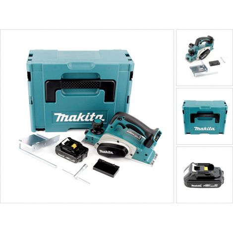 Makita DKP 180 Y1J Pialla a batteria 18V in valigetta MAKPAC + 1x Batteria BL 1815 N - senza caricabatterie (1/5)