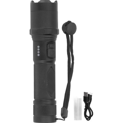 Wiederaufladbare, zoombare Wanderstirnlampe mit USB-Anschluss, 3 leistungsstarke Beleuchtungsmodi, Schutzart IP45 für den Außeneinsatz (1/5)
