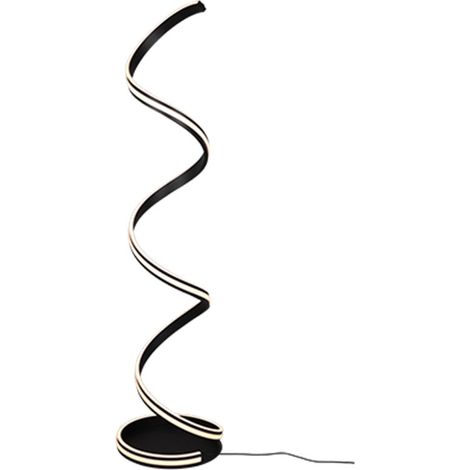NURIA PIANTANA MODERNA LED IN METALLO NERO OPACO CON INTERRUTTORE A A PEDALE incl. 1x SMD LED, 34W · 1x 4000lm, 2300+3000+4000K (1/5)