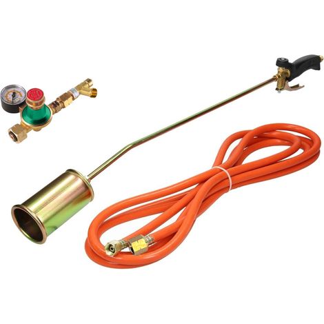 KIT Cannello professionale per saldatura a bombola completo di regolatore con manometro e valvola di sicurezza di blocco. (1/2)