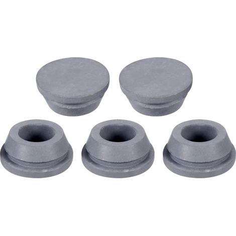 Climatisateur Vidange Bouchons 18mm Caoutchouc Bouchon Remplacement Pièce Accessoires pour Mini-Split Fenêtre AC, Gris Paquet de 5 (1/5)